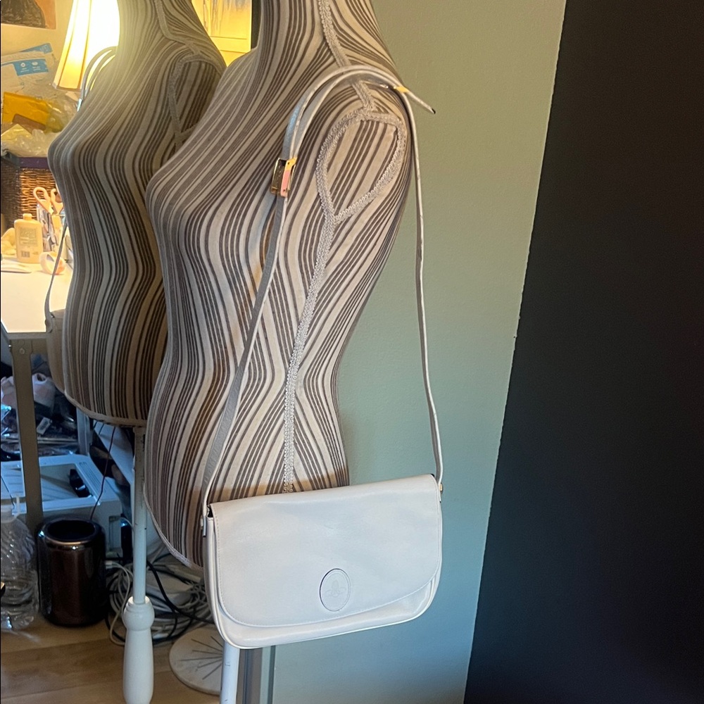 Pourchet, Elegant White Leather Bag